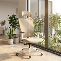 Chaises de bureau ergonomiques pivotantes en maille pour cadres, avec appui-tête, pour la maison et le bureau - Vente en gros