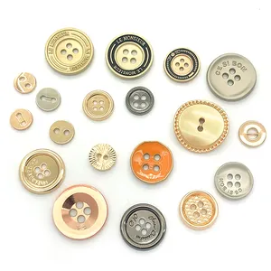 11mm,13mm,18mm,20mm sewing shank button Golden Metal Shank Sewing Buttons With Logo For Garments