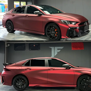 Film de protection vinyle Carlise 7,5 mil d'épaisseur, protection UV à 99 %, rouge <span class=keywords><strong>vampire</strong></span> mat effet sang de dragon métallisé pour carrosserie de voiture et moto, garantie 5 ans - Product Image 6