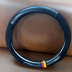 Housse de <span class=keywords><strong>Volant</strong></span> Antidérapante en <span class=keywords><strong>Cuir</strong></span> et Fibre de Carbone de 38cm pour <span class=keywords><strong>BMW</strong></span> E30 E34 E36 <span class=keywords><strong>E39</strong></span> E46 E60 E87 E90 E83 F10 F20 F30 Accessoires - Product Image 4