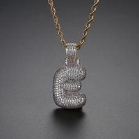 Colliers de bijoux avec lettres de rappeur hip-hop JINSE, vente en gros de colliers avec nom, collier en zircon cubique