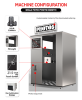 Photo Booth Commercial Disco Style Interactive Selfie Booth Machine Fast Printer DSLR Camera Event Promotion Photo Booth