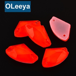 OLeeya Good Quality Glass Sewing on Crystals Rhinestones Ax S Galactic Shape Bikini Decoration Crystals for Leotards <b>Dance</b> <b>Dress</b> - Product Image 1