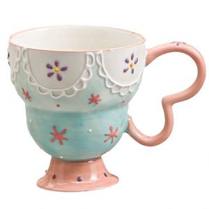 Tasse en céramique pour le bureau, tasse à eau pour femme, tasse créative pour le petit-déjeuner, tasse à lait, gobelet domestique anti-brûlure - Product Image 5