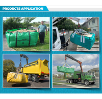 Sac à déchets en polypropylène de 3, 4, 6 et 8 yards pour les débris, les gravats, les travaux de jardinage, la construction et les déchets de chantier
