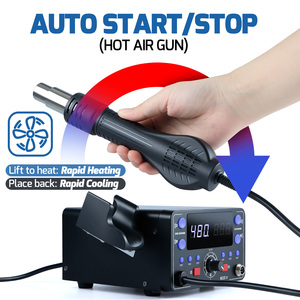 Station de Retravail WEP 902D-IV 775W avec Fer à Souder <span class=keywords><strong>T12</strong></span> et Affichage Numérique LCD Grand Format, Chauffage Rapide pour Réparation CMS 2-en-1 - Product Image 5