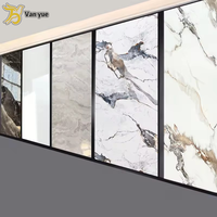 Panneau mural en PVC haute brillance avec revêtement UV, motif marbré estampé à chaud, panneau décoratif pour murs intérieurs