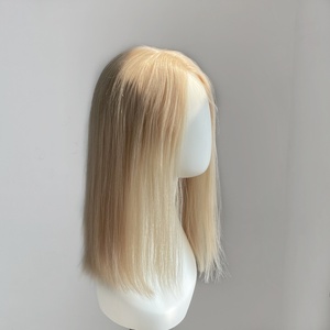 Peluca judía rubia de la más alta calidad, peluca kosher con base de encaje para mujeres blancas - Product Image 4