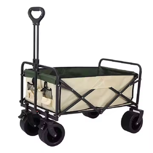 Chariot pliable de camping en plein air de grande capacité Structure fermée <span class=keywords><strong>Remorque</strong></span> de pique-nique tirée à la main pour <span class=keywords><strong>tente</strong></span> de voyage Support personnalisé OEM - Product Image 1