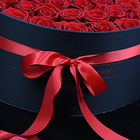 99 Konservierte Rosenköpfe in Herz-Geschenkbox, Ewige Rote Blumen mit Goldfolie, Romantisches Geschenk für Valentinstag, Hochzeit, Abschlussfeier