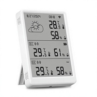 Termómetro e Higrómetro WiFi RF Master-Slave de Shenzhen con Pantalla LED, Control Remoto, Aplicación Inteligente Tuya, Detector de Alarma