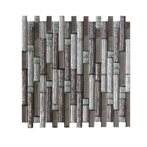 Phật Sơn Hiện Đại 3D Kim Loại Sáng Bóng Mosaic Gương Backsplash Gạch Nghệ Thuật Tường Kính Mosaic
