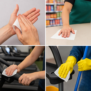 Lingettes humides jetables pour adultes, idéales pour la salle de sport, le fitness, la randonnée, l'<span class=keywords><strong>incontinence</strong></span> et le nettoyage, 1200 unités, sans rinçage - Product Image 5