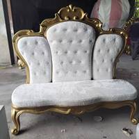 Trône de Père Noël en fibre de verre de luxe, grand format, imperméable, durable, pour intérieur et extérieur, décorations de Noël, fourniture en gros, usine