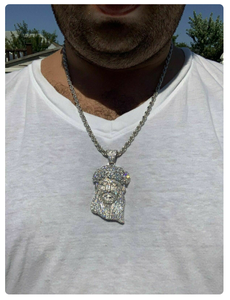 Pendentif personnalisé en moissanite et diamant, en argent sterling 925, bijoux hip-hop, collier tendance, breloque - Product Image 3