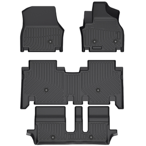 เสื่อปูพื้นรถยนต์ทุกสภาพอากาศเสื่อปูพื้นรถ TPE ใช้ได้กับรถทุกรุ่นได้รับการออกแบบมาอย่างดีแผ่นรองสำหรับขับขี่ด้านขวาสำหรับ Kia EV9 <span class=keywords><strong>7</strong></span><span class=keywords><strong>ที่นั่ง</strong></span>24-26 - Product Image 1