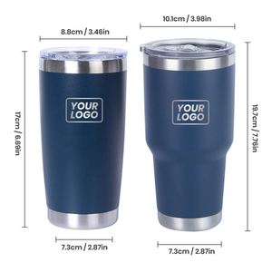 Gobelet isotherme en acier inoxydable avec revêtement en poudre, logo personnalisé, 20 oz, pour l'extérieur, tasse de voyage isolée de 30 oz avec couvercle, gobelet à café de voyage de 20 oz - Product Image 3