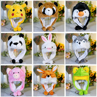 Chapeau de costume de personnage sportif en peluche singe personnalisé avec logo, pour adulte et enfant, avec oreilles rabattables, pour l'hiver
