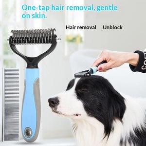 Vente directe usine : Peigne démêlant double face pour animaux, élimine les poils flottants sans blesser la peau, pour l'élimination des poils et le nettoyage des animaux. - Product Image 3