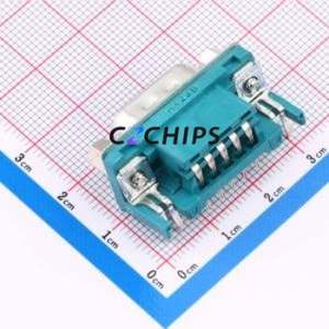 DT10121-M5W3-4F D-Sub/VGA Connector Bent Lead Through Hole Connector Standard D-Sub Male 9P Right Angle Insert - Product Image 2