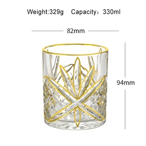 N7 Set de carafe à whisky en verre cristal de luxe Peinture dorée Motif <span class=keywords><strong>moulin</strong></span> à <span class=keywords><strong>vent</strong></span> Carafe à <span class=keywords><strong>vin</strong></span> rouge Set de gobelets - Product Image 3