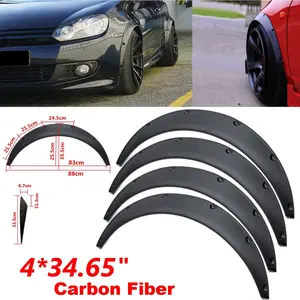 Extensions d'ailes universelles en fibre de carbone pour voitures, élargisseurs d'arches de roues, garde-boue pour BMW, Benz, Audi, Golf - Product Image 1