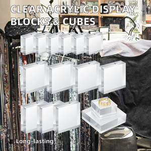 Rõ ràng Acrylic khối đánh bóng Cube cho hiển thị Kệ vuông hiển thị khối - Product Image 2