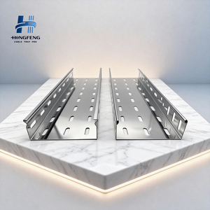 Plateau porte-câbles perforé en acier galvanisé à chaud pour la pose et la gestion des câbles dans la construction industrielle - Product Image 6