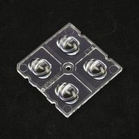 Lentes LED MINI Cuadradas de Material PC TIPO2-M, Ángulo de Haz 5050/3030, Chip SMD, 50x50mm, Alta Transmitancia >90%