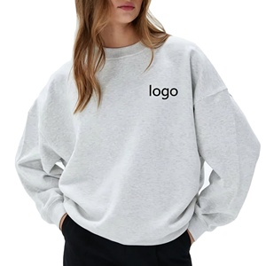 Sudadera Personalizada de Corte Holgado con Estampado por Transferencia Térmica, Cuello Alto, Manga Larga, Otoño Invierno, Algodón Suave y Grueso, Estilo Casual - Product Image 1