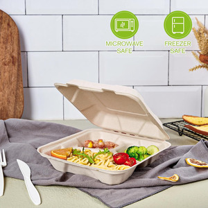 Envases de Comida para Llevar Desechables Biodegradables y Compostables 100%, Ecológicos y a Precio Económico, Tipo Concha - Product Image 2