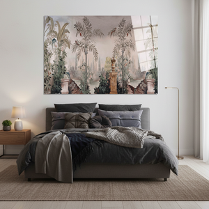 Toile décorative Jardin d'oiseaux tropicaux : Impression panoramique vibrante pour décoration murale, ART SUR VERRE TÉRMÉRISÉ - Product Image 3