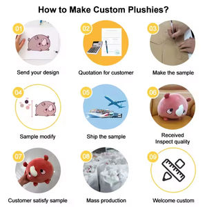 Peluche <span class=keywords><strong>Renard</strong></span> Kawaii Personnalisable, Douce, Rembourrée en Coton PP, Couette Brodé, Créez Votre Propre Marque, Cadeau pour Enfant - Product Image 6