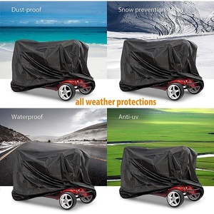 Funda negra impermeable para patinete eléctrico, 140x66x91cm, poliéster, protección Uv a prueba de polvo para almacenamiento al aire libre - Product Image 4