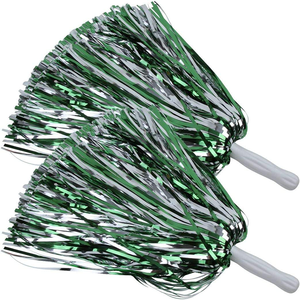Pompones de Animadoras Verdes Personalizables de Alta Calidad con Asas, Novedad 2026, Venta al por Mayor - Product Image 4