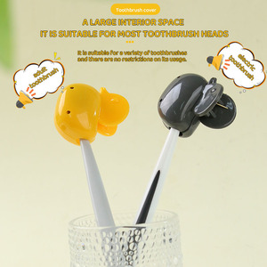 Voyage bébé brosse à dents tête couvre enfants protecteur capuchon brosse Pod étui de protection Portable pince en plastique pour le ménage - Product Image 3