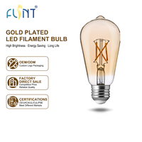 Ampoule LED à filament de verre ST19/ST58 à culot B22/E26/E27, 4W, dimmable, température de couleur 2200K-6000K, IRC 90, pour une utilisation multi-scènes