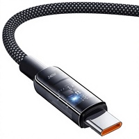 Câble de données USB-C transparent tressé 240W à charge ultra-rapide compatible avec les téléphones mobiles vivo, OPPO et Honor