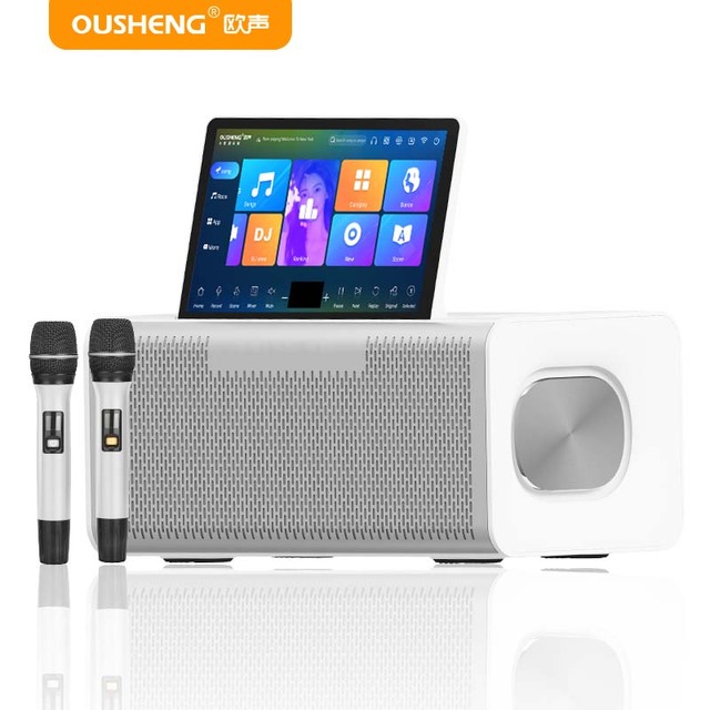 2025 All-in-one High Quality Smart Screen Karaoke Speaker With 2 Microphones for Party