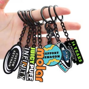 QQ Zinc Alloy 2D 3D Enamel <b>Key</b> Ring Printed Logo Hotel Anime Sublimation Excavator Crafts Custom <b>Metal</b> Keychains - Product Image 1