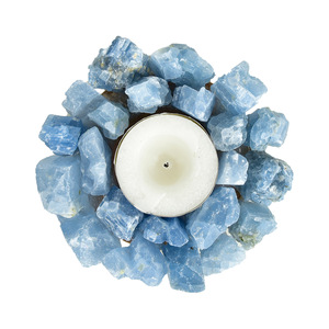 Bougeoir en pierre brute en cristal naturel-Guérisseur d'or-Souvenir de mariage gravé avec <span class=keywords><strong>diffuseur</strong></span> d'arômes - Product Image 1
