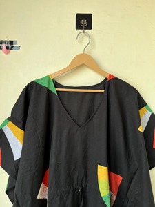 Caftán Estampado a Mano, Vestido Maxi Bohemio con Estampado Floral, Talla Única, Caftán Indio, Ropa de Playa de Verano y Vestido de Maternidad - Product Image 3