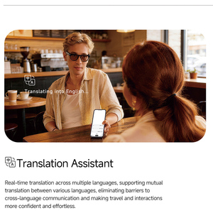 Occhiali Smart AI Metas di Alta Qualità con Riconoscimento Vocale, Traduzione Intelligente, Connessione WiFi, Fotocamera da 13MP, Chiamate Telefoniche e Scatola di Ricarica - Product Image 4