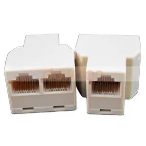 RJ45 Splitter Connector 1 to 2 Ways RJ45 Interface Splitter For Cat5 Cat5e Cat6 Cat7 Ethernet Cables