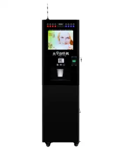 40ST (2 + 2) distributeur automatique de jus glacé, type Vertical, pièce de monnaie, machine à café automatique, chaude et instantanée