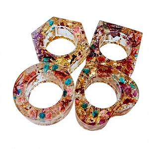 Custom <b>Resin</b> Napkin Holder <b>Rings</b> for Wedding Dinner Table Holiday Celebration Restaurant Home Dining Decoration Supplies - Product Image 1
