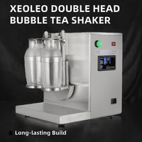 Nouvelle machine à secouer le thé à bulles et les boba, électrique, double tête, en acier inoxydable, avec minuterie, facile à utiliser
