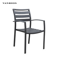 Ensemble de table à manger extérieure en aluminium extensible et réglable, mobilier de jardin commercial moderne en métal pour café