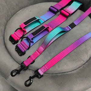 Premium Heavy Duty Hunde halsband Werkseitig hergestellter taktischer Luxus-Trainings griff mit Farbverlauf individuell personal isiert - Product Image 3