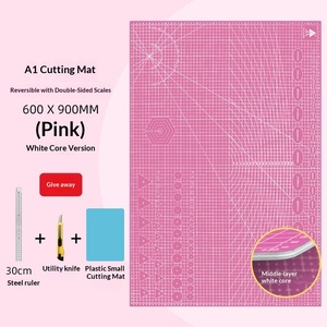 Tapis <span class=keywords><strong>de</strong></span> découpe auto-cicatrisant en <span class=keywords><strong>PVC</strong></span> 5 plis, double face, antidérapant, pour la couture, le quilting et les loisirs créatifs A0 A1 A2 - Product Image 4